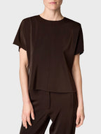 Marville Road The Mia satin top, chocolate