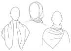 Le scarf Leo Scarf, Sand & Black, 80x80