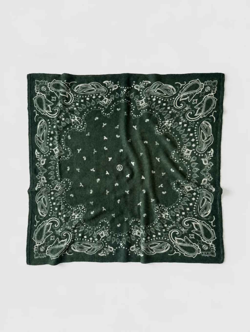 Lescarf Cashmere Paisley scarf 65x65, green