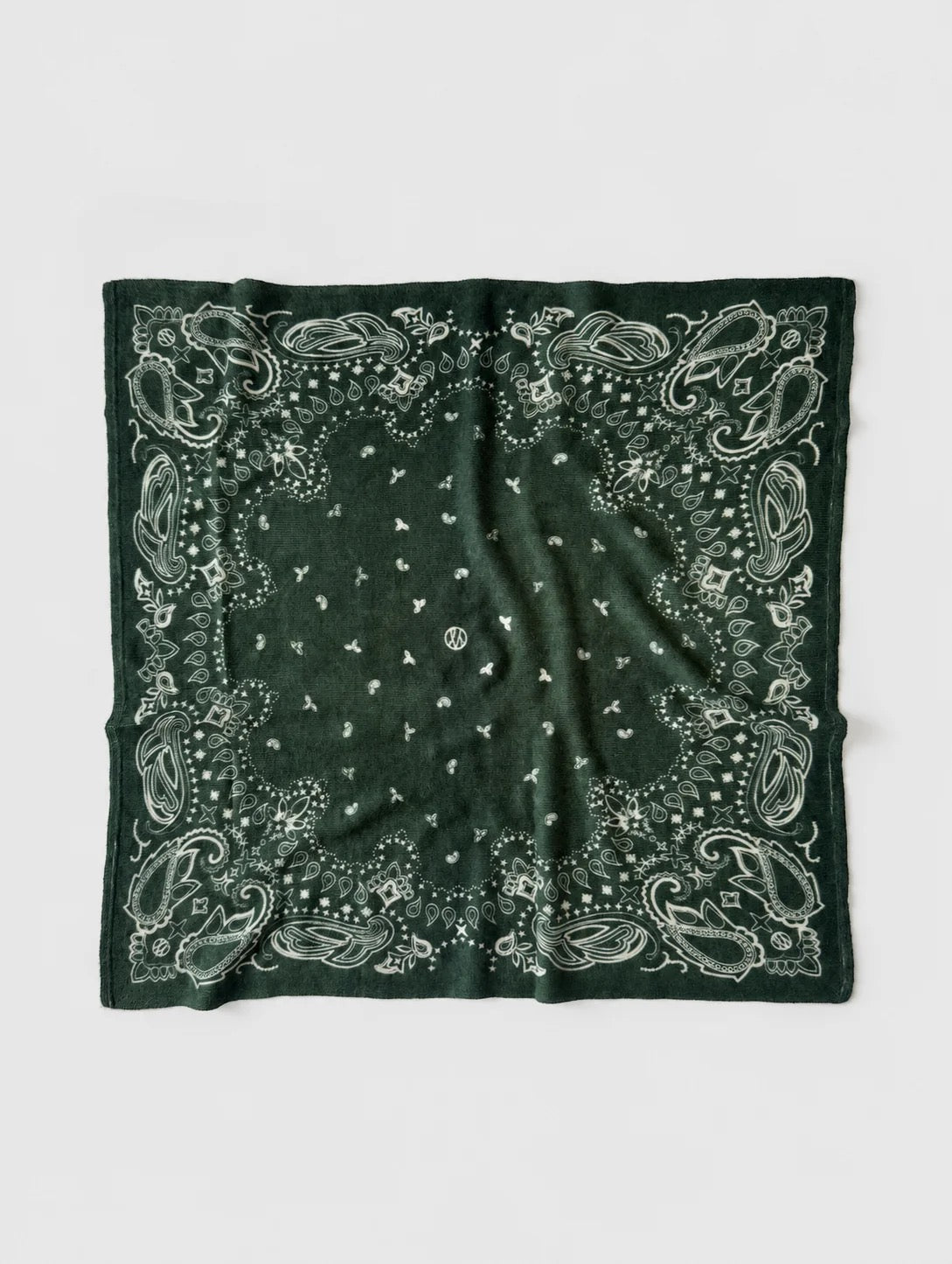 Lescarf Cashmere Paisley scarf 65x65, green