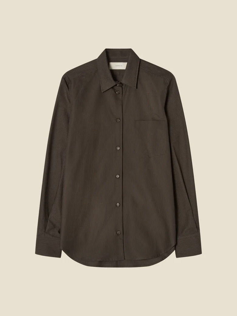 Jeanerica Elise shirt, brown stripe