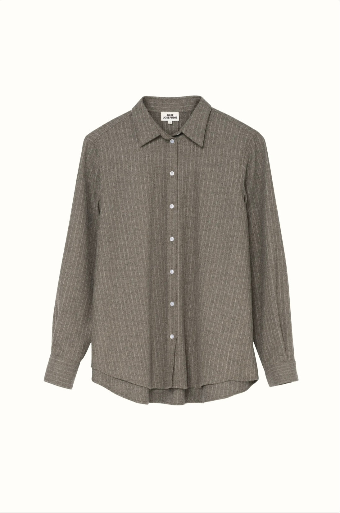 Julie Josephine Sofie Wool blend shirt, grey stripe