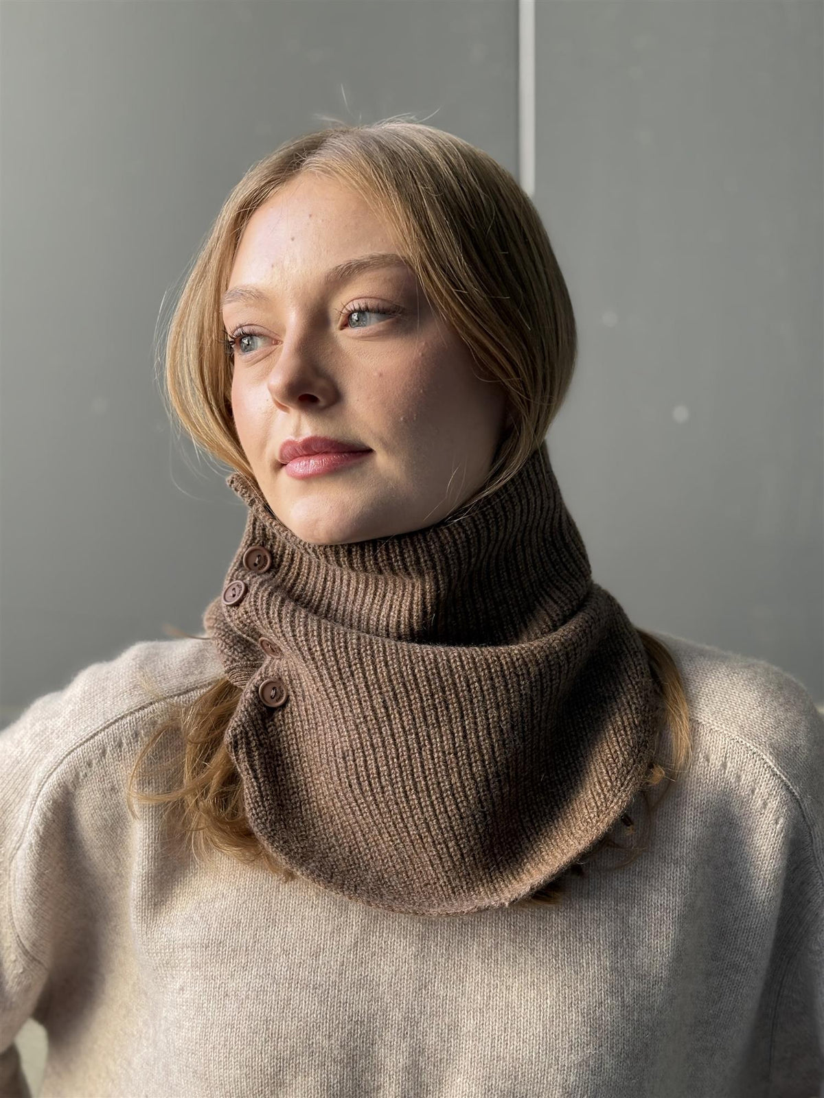 Notshy Cashmere Baya hals, cafe au lait
