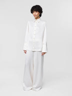Julie Josephine Julie Satin Shirt, Off White