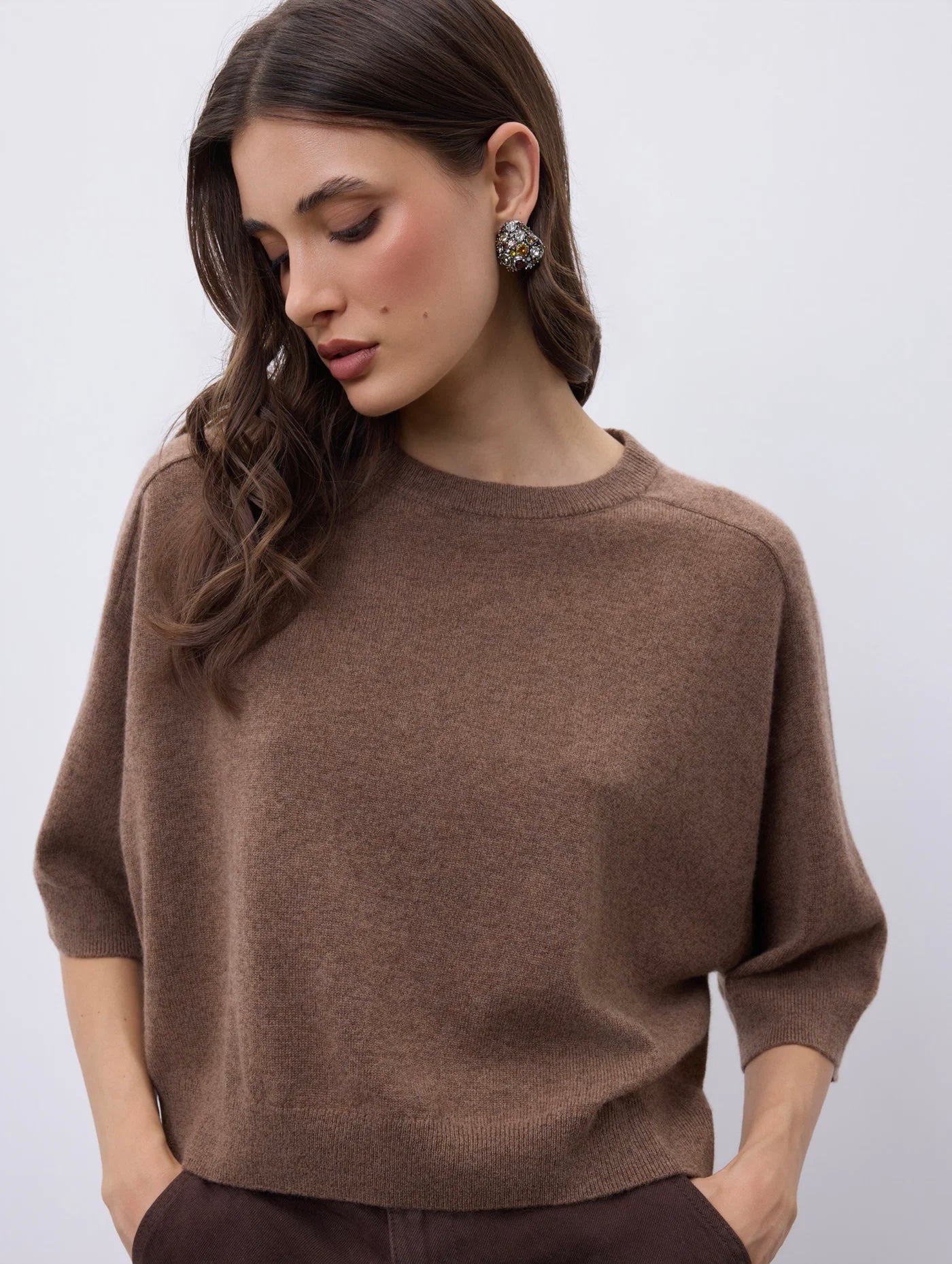 Notshy Cashmere Lilou top, cafe au lait