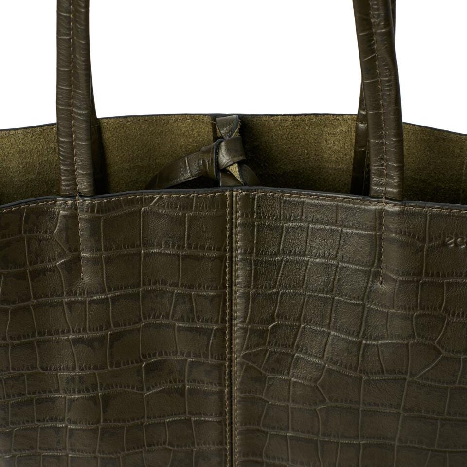 ECCO Aven tote croc, Green pine