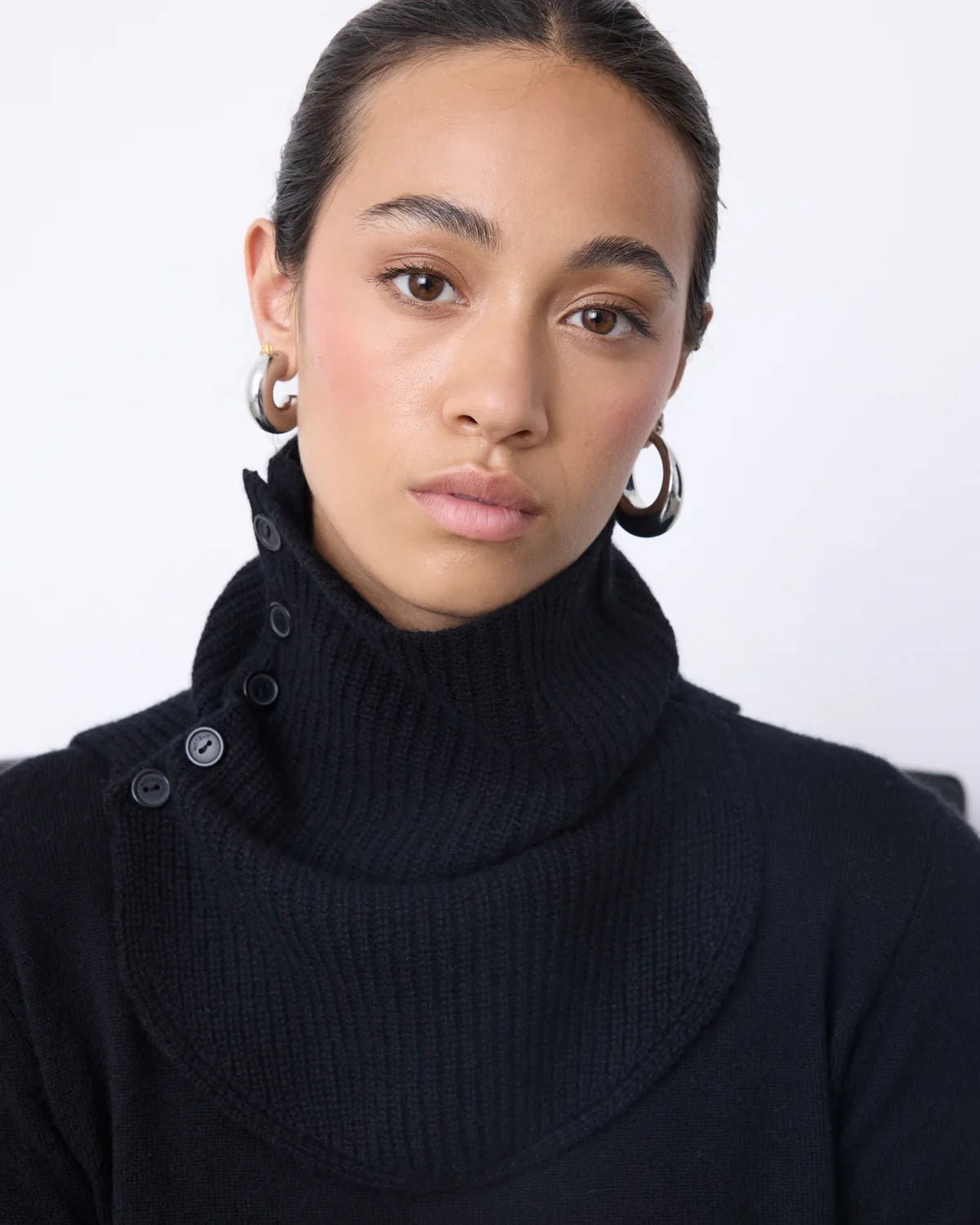 Notshy Cashmere Baya hals, sort