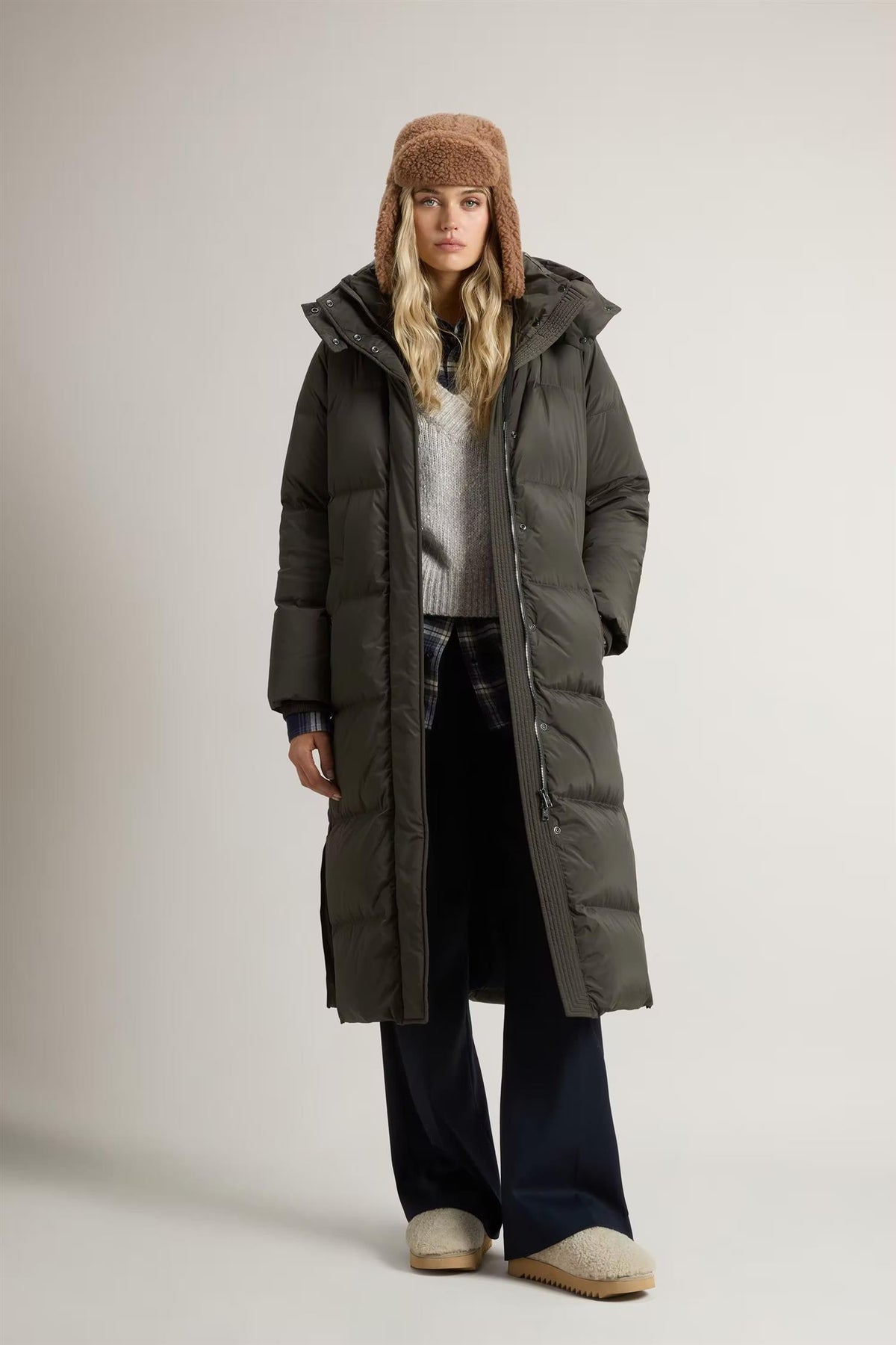 Woolrich Long Kelly parka, dark green
