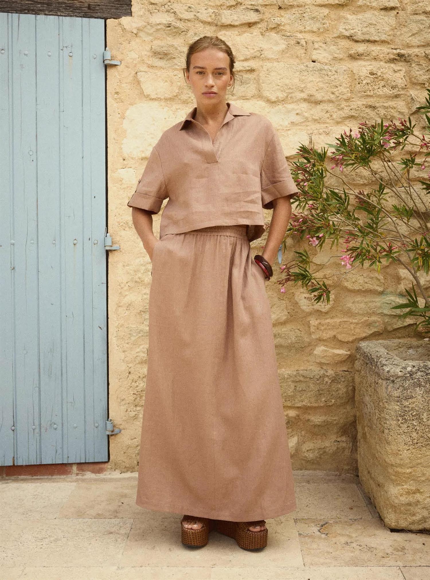 Notshy Cashmere Laia lin topp, mocha