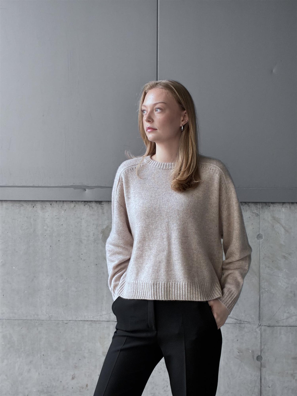 Notshy Cashmere Perry oversized sweater, sand