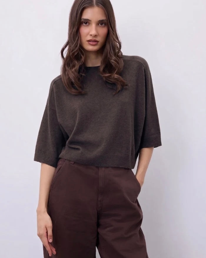 Notshy Cashmere Lilou top, cacao