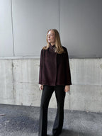 Natura Cashmere Anna Coat Alpaca, bordeux