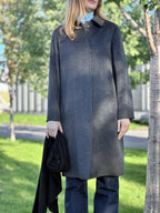Natura Cashmere Nella coat, colombo dark grey