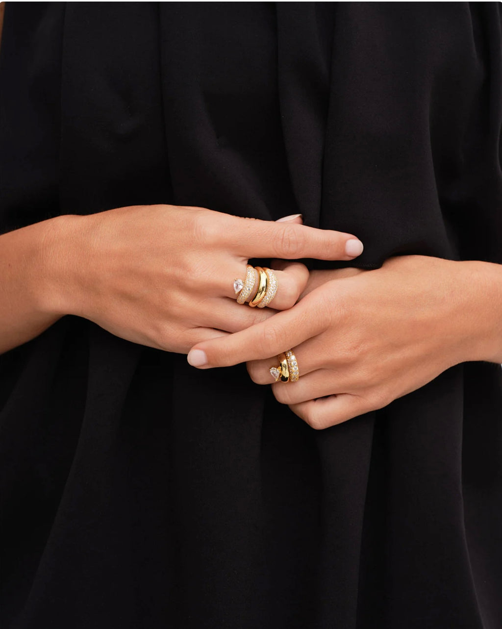 Philippa Studios Wave ring, forgylt gull