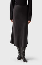 Marville Road Ally satin stretch skirt, sort