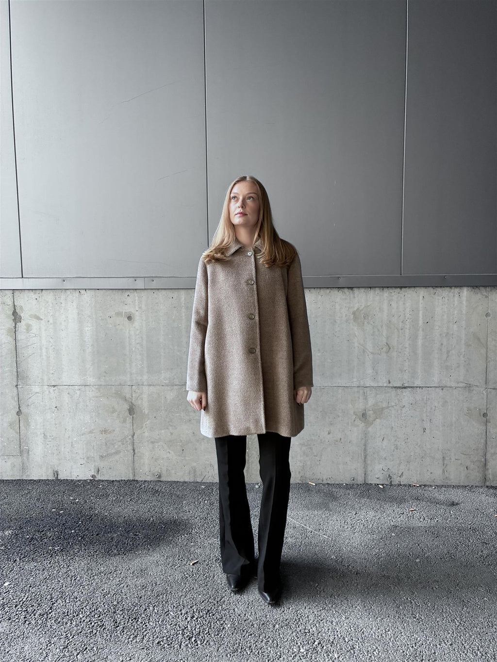 Natura Cashmere Paula coat alpaca, taupe