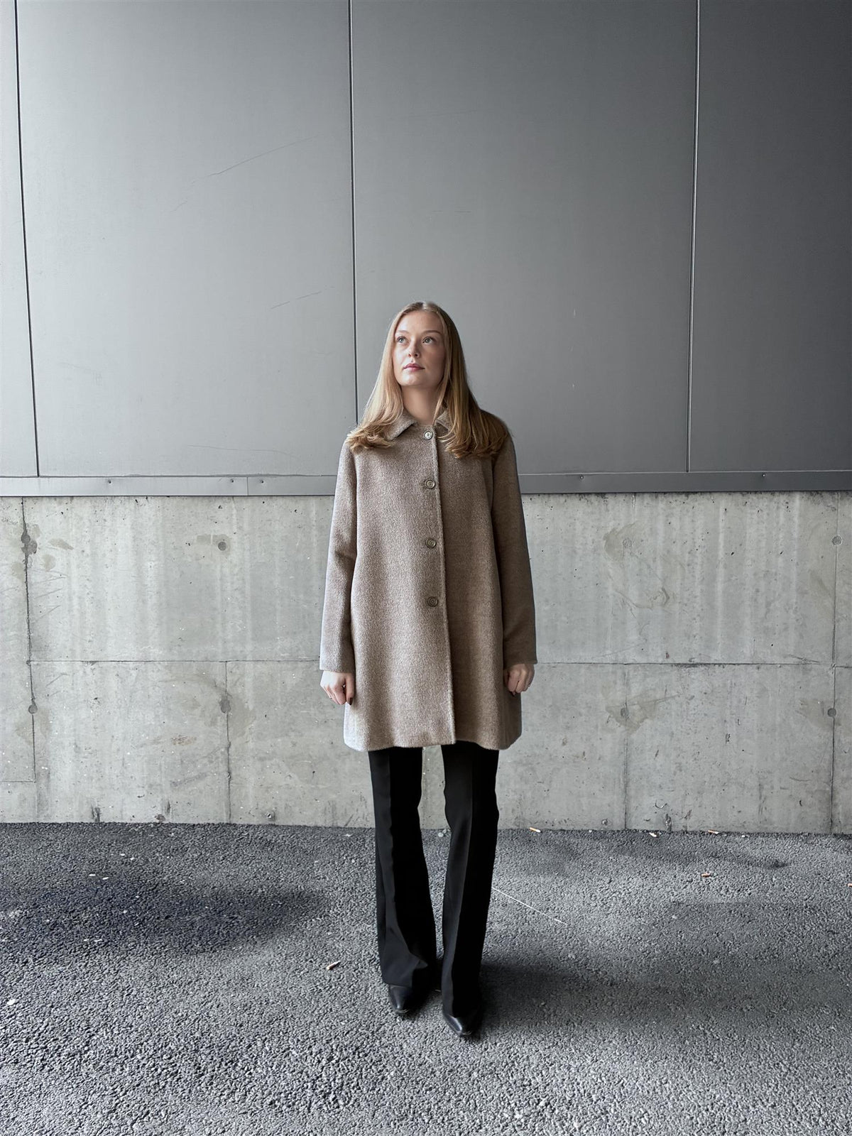 Natura Cashmere Paula coat alpaca, taupe