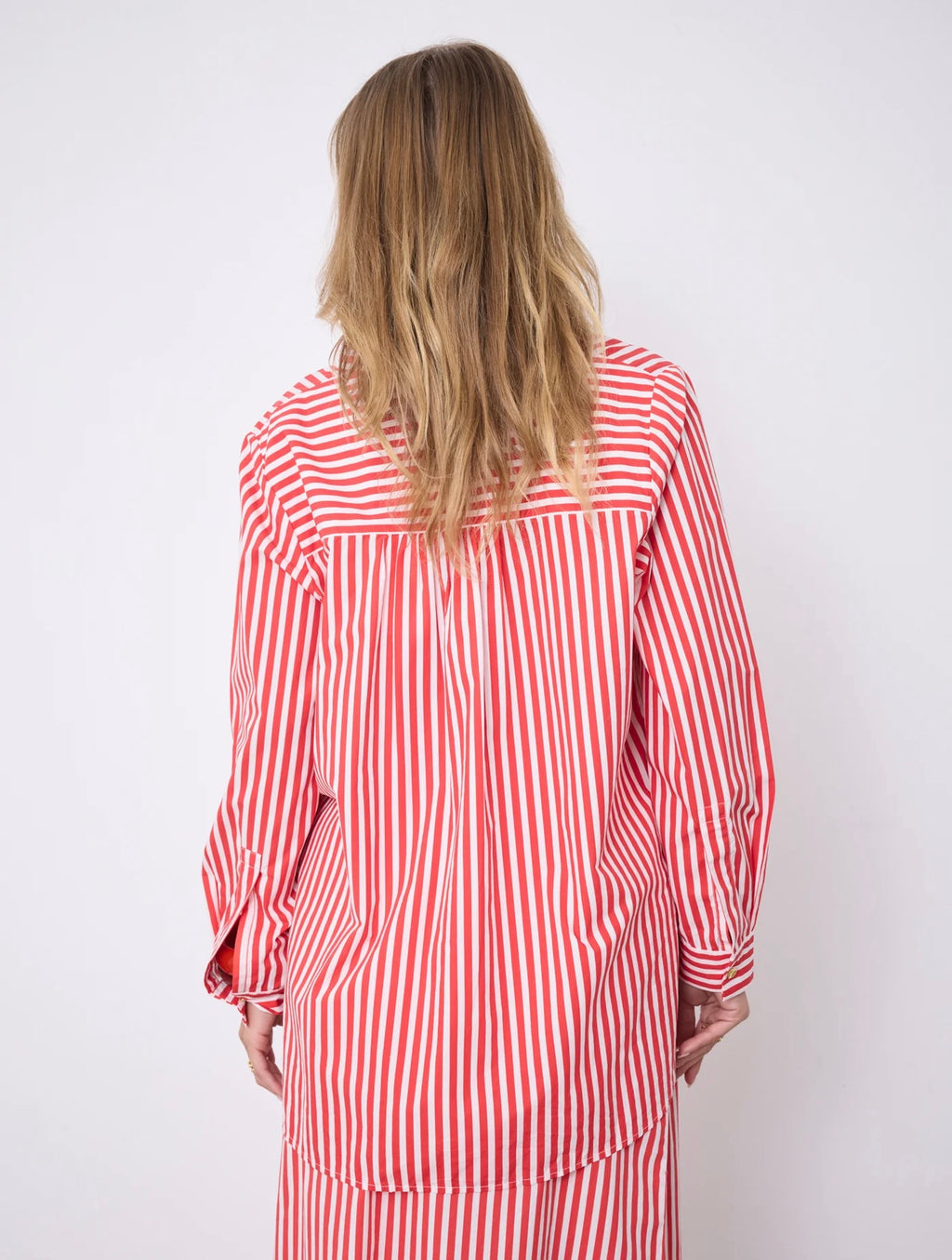Notshy Cashmere Althea skjorte, Rød/hvit
