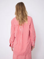 Notshy Cashmere Althea skjorte, Rød/hvit