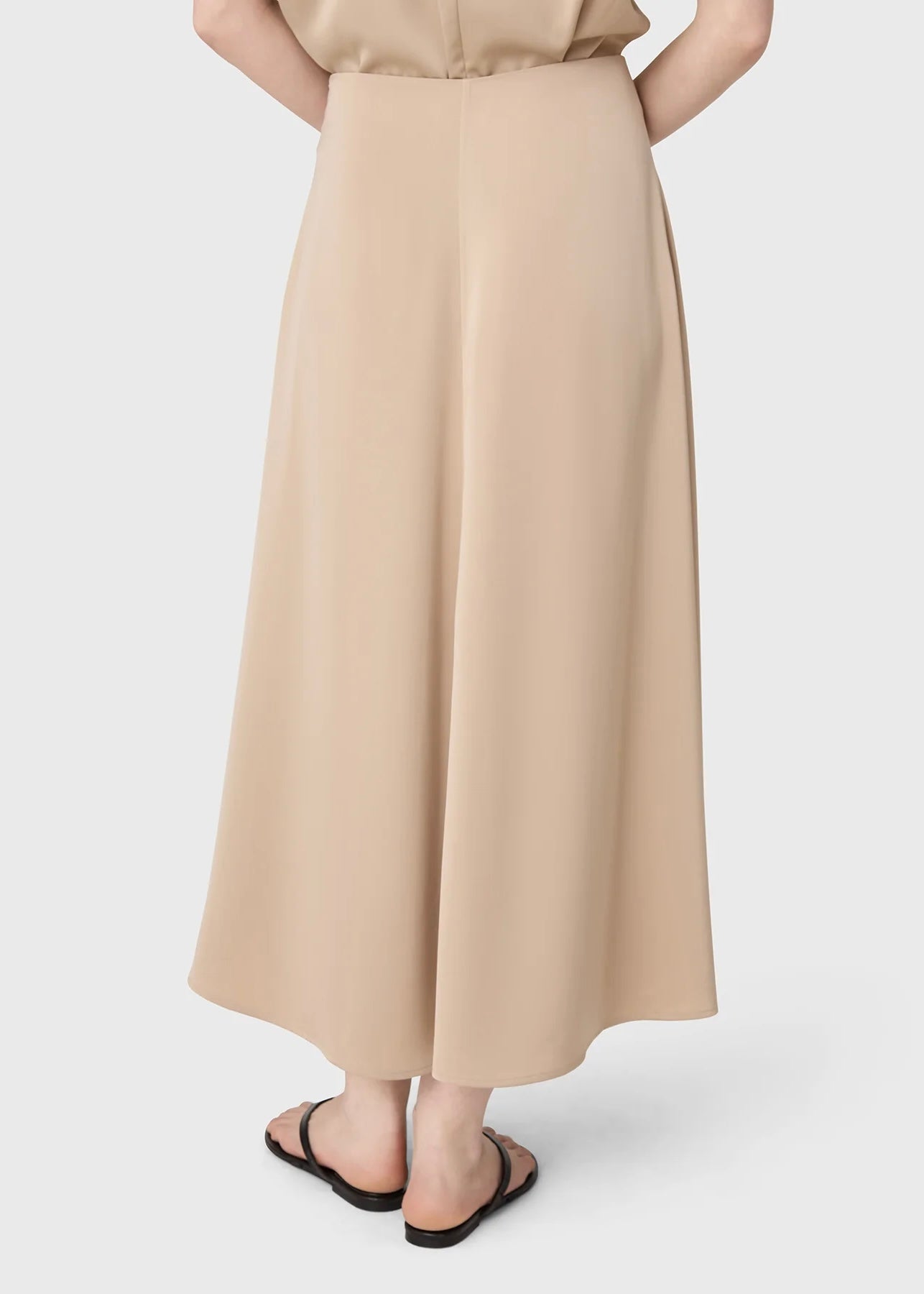 Marville Road The Rhonda satin skirt, beige