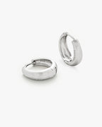 Philippa Studios Dome satin hoops Medium, sølv