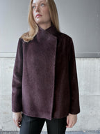 Natura Cashmere Anna Coat Alpaca, bordeux