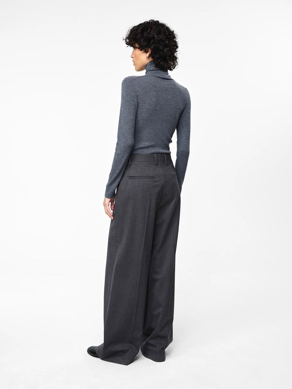 Julie Josephine Astri Longsleeve polo, Stone Grey