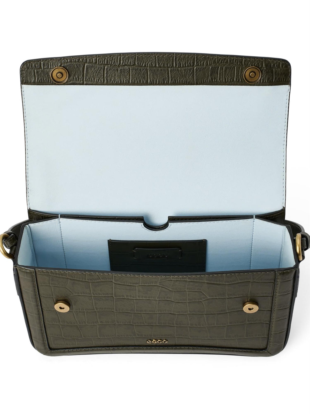 ECCO Pinch Bag Croc, Green Pine