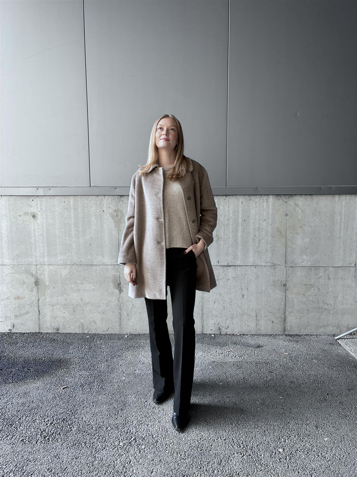 Natura Cashmere Paula coat alpaca, taupe