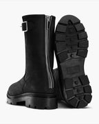 Helene Westbye Zip biker boot fur, rain svart