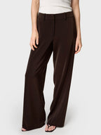 Marville Road The Ingrid Satin Trousers, chocolate