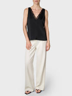 Marville Road The Virelle satin top, sort