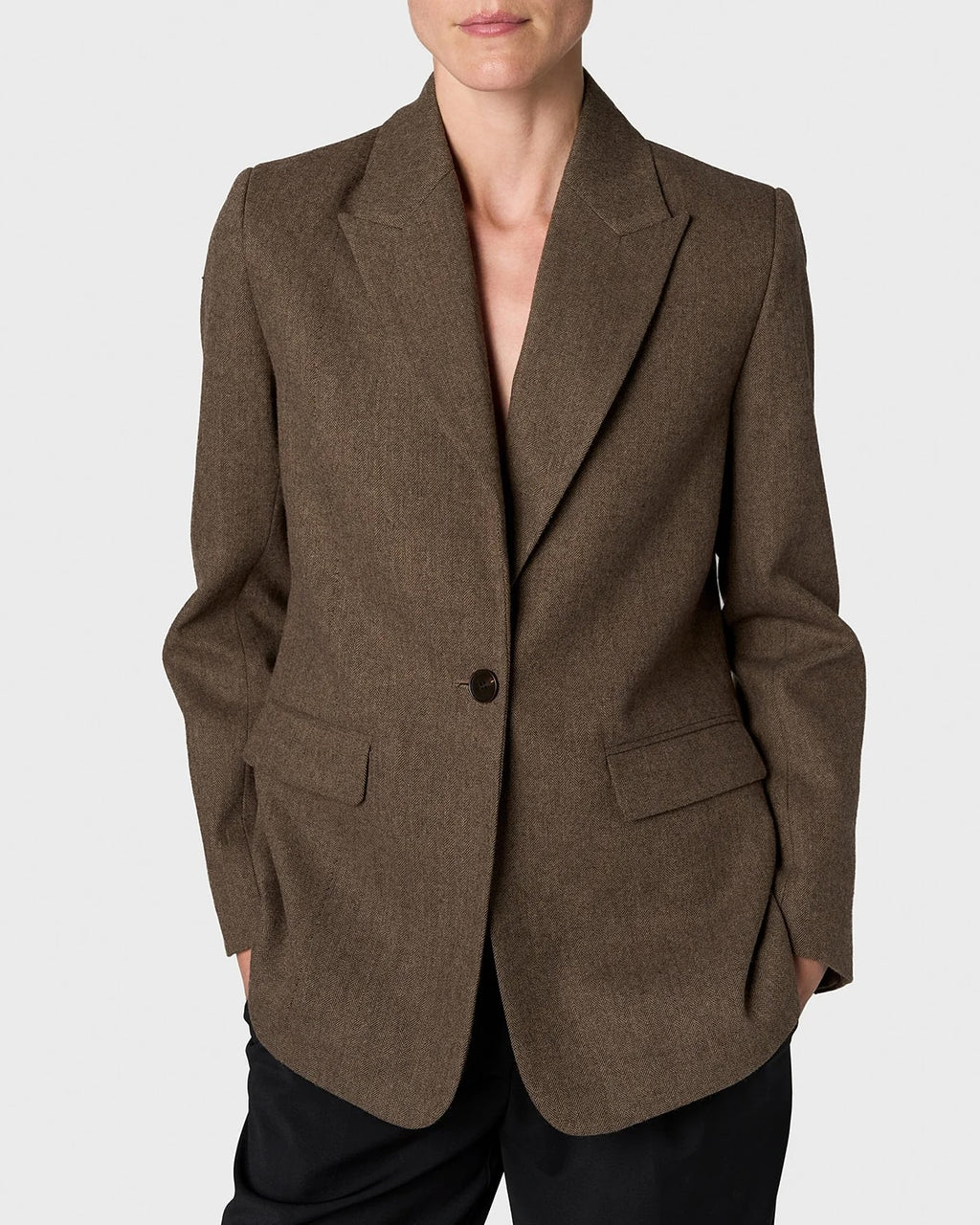 Marville Road The Rome Tweed blazer, brown
