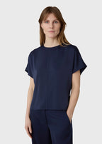 Marville Road The Mia satin top, midnight blue