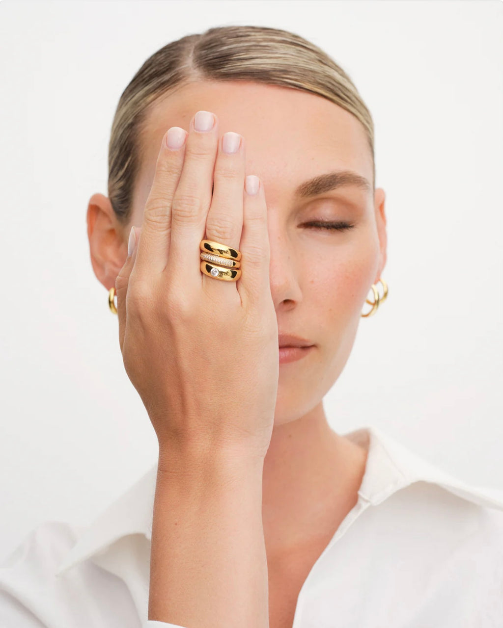 Philippa Studios Dome ring, forgylt gull