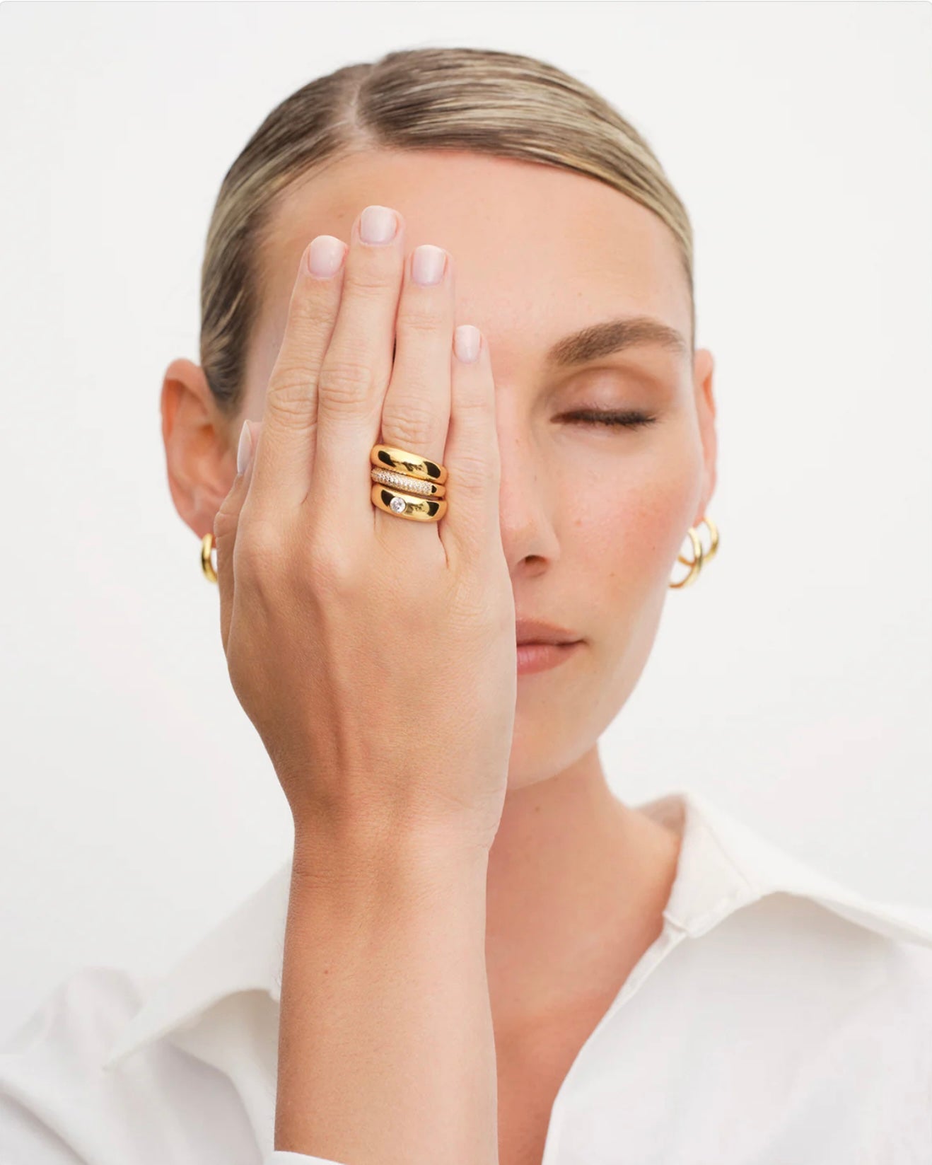 Philippa Studios Dome ring, forgylt gull