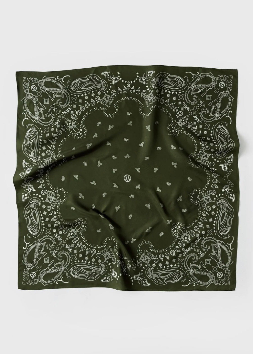 Lescarf Paisley scarf 65x65, Forrest Green