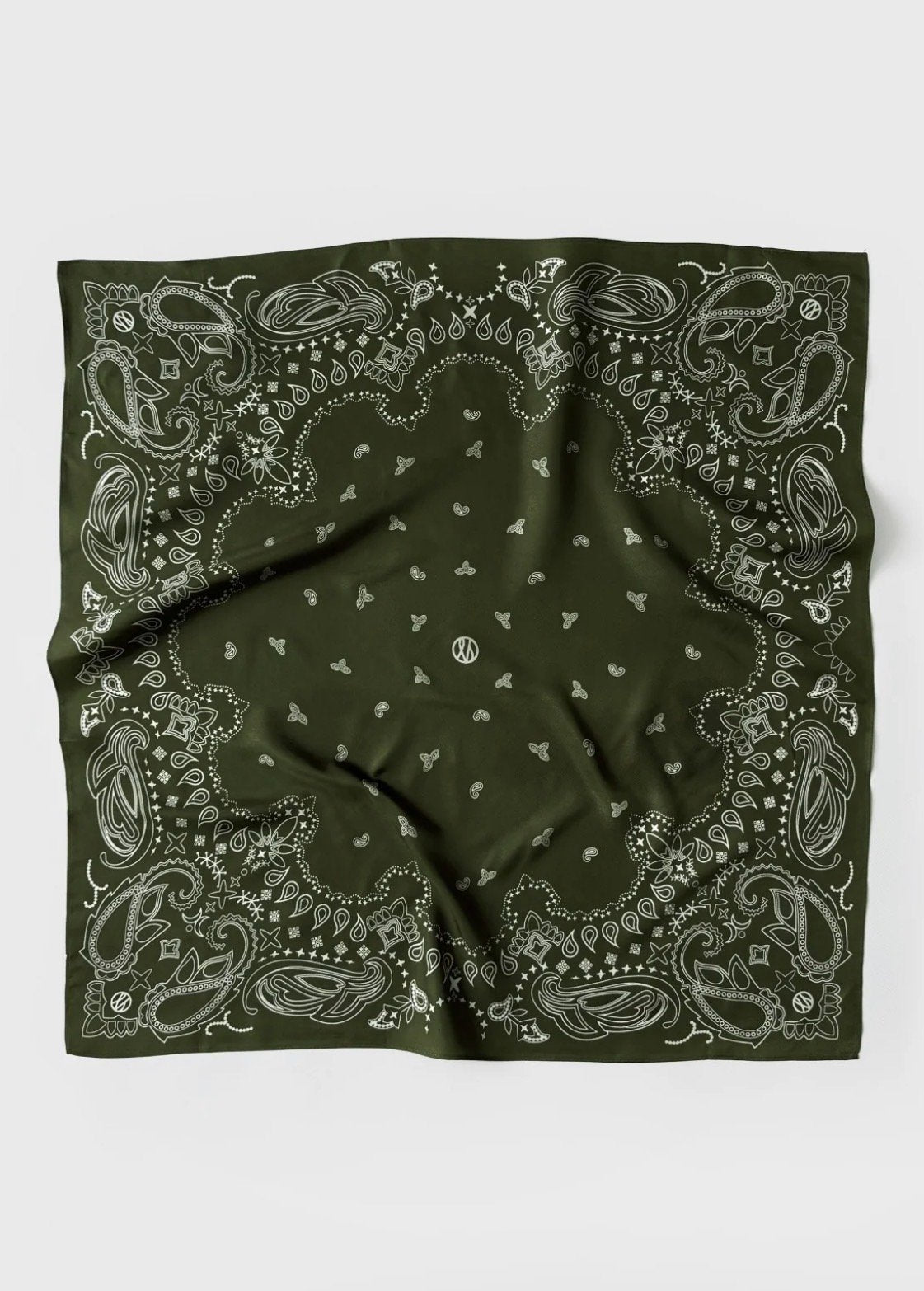 Lescarf Paisley scarf 65x65, Forrest Green