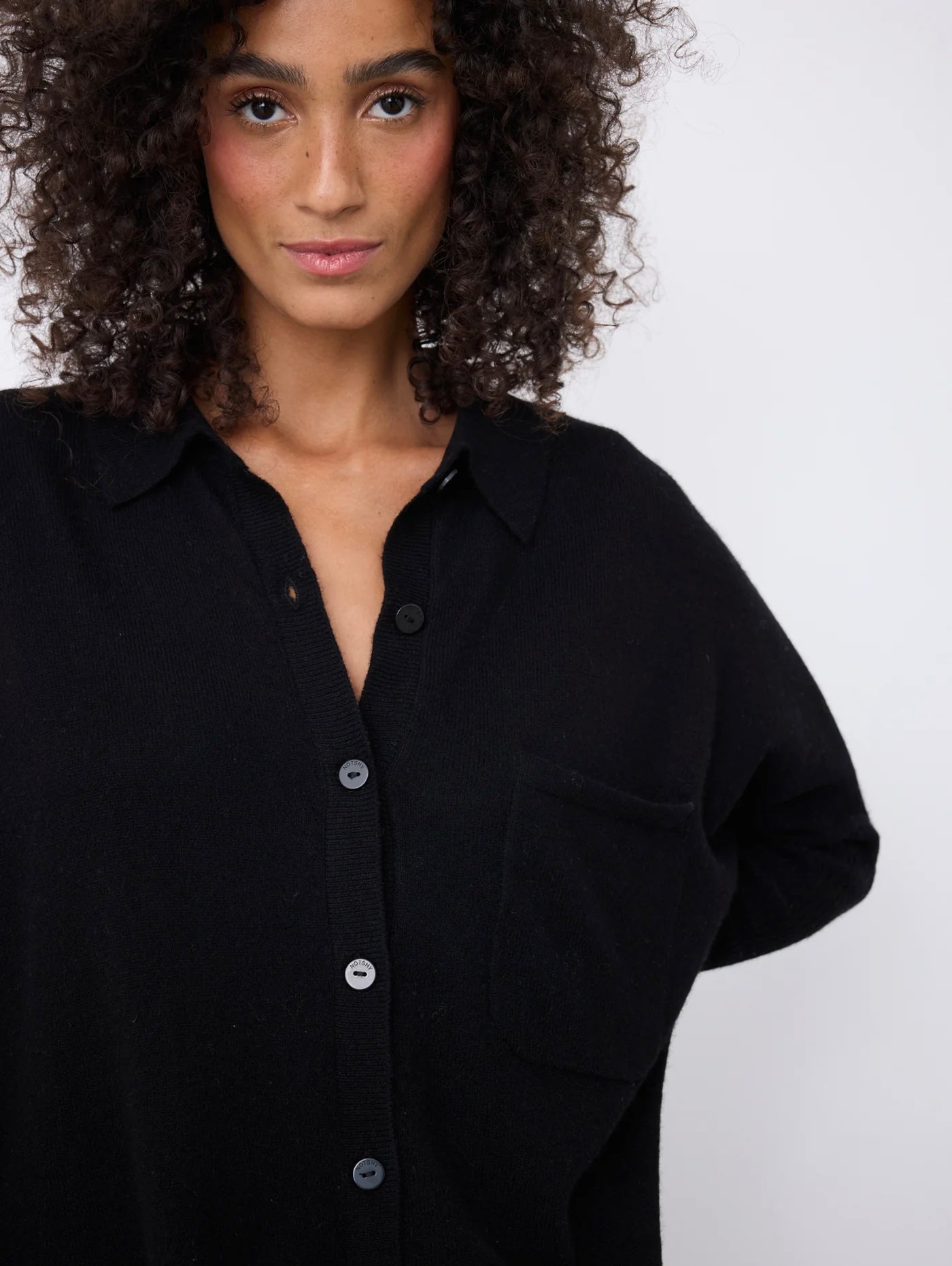 Notshy Cashmere Andrea cardigan, sort