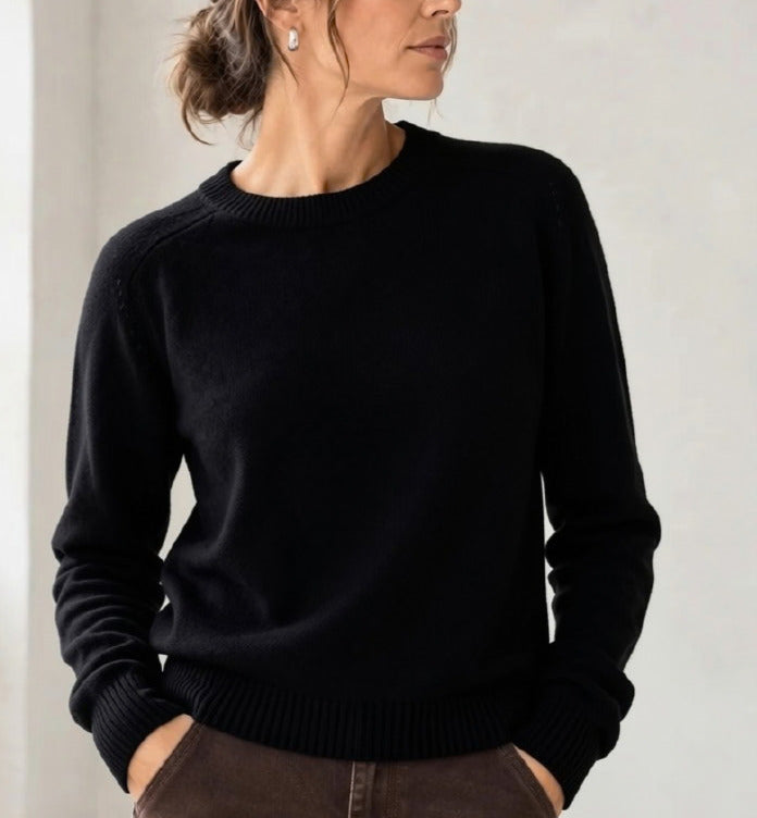 Notshy Cashmere Pansy sweater, sort