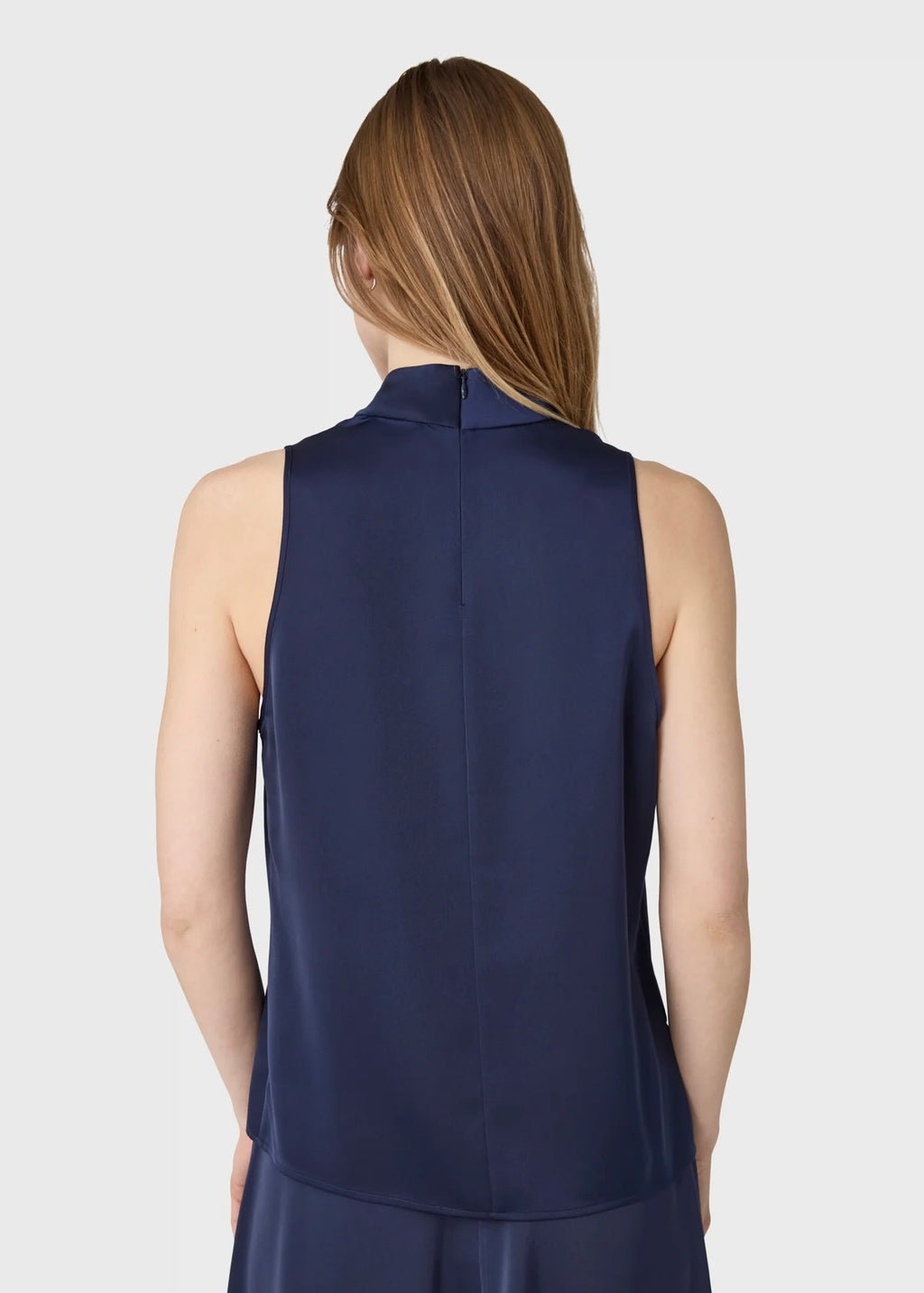 Marville Road The Zeta sateng top, Midnight blue