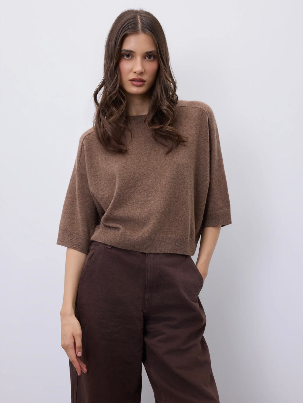 Notshy Cashmere Lilou top, cafe au lait
