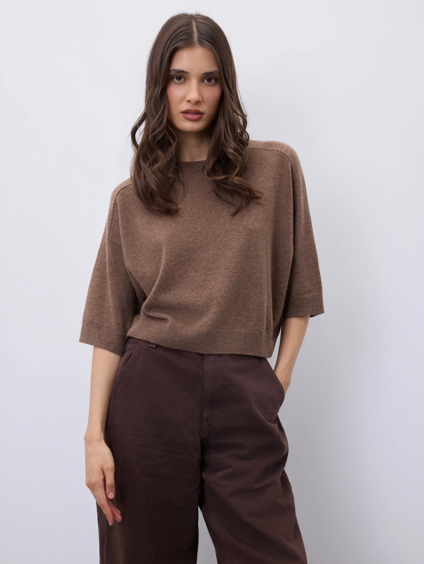 Notshy Cashmere Lilou top, cafe au lait