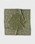 Lescarf Paisley scarf 65x65, Olive green