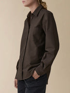 Jeanerica Elise shirt, brown stripe