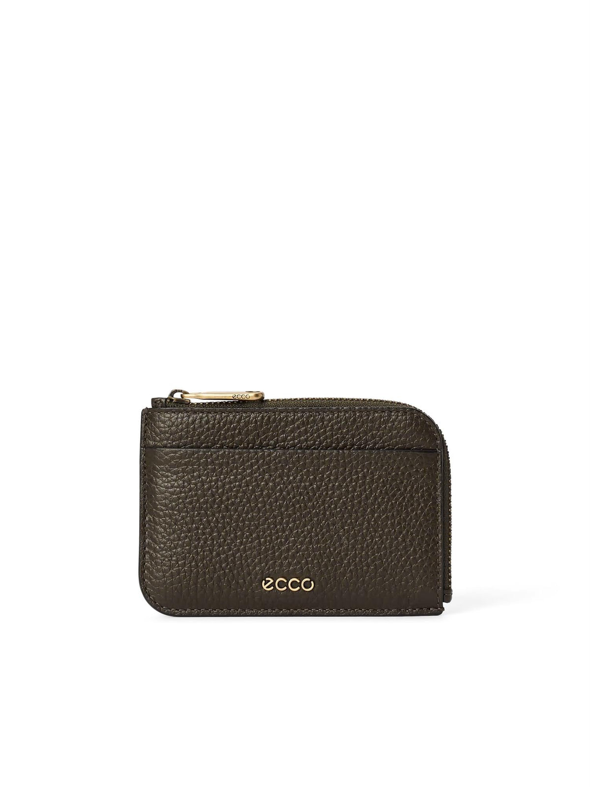 ECCO Card case zipped pebbled, green pine