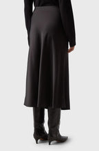 Marville Road Ally satin stretch skirt, sort