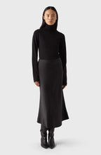 Marville Road Ally satin stretch skirt, sort