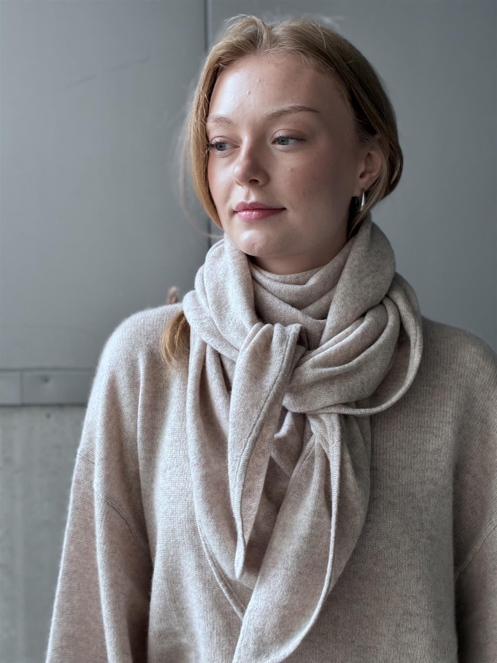 Notshy Cashmere Eleonore skjerf, sand