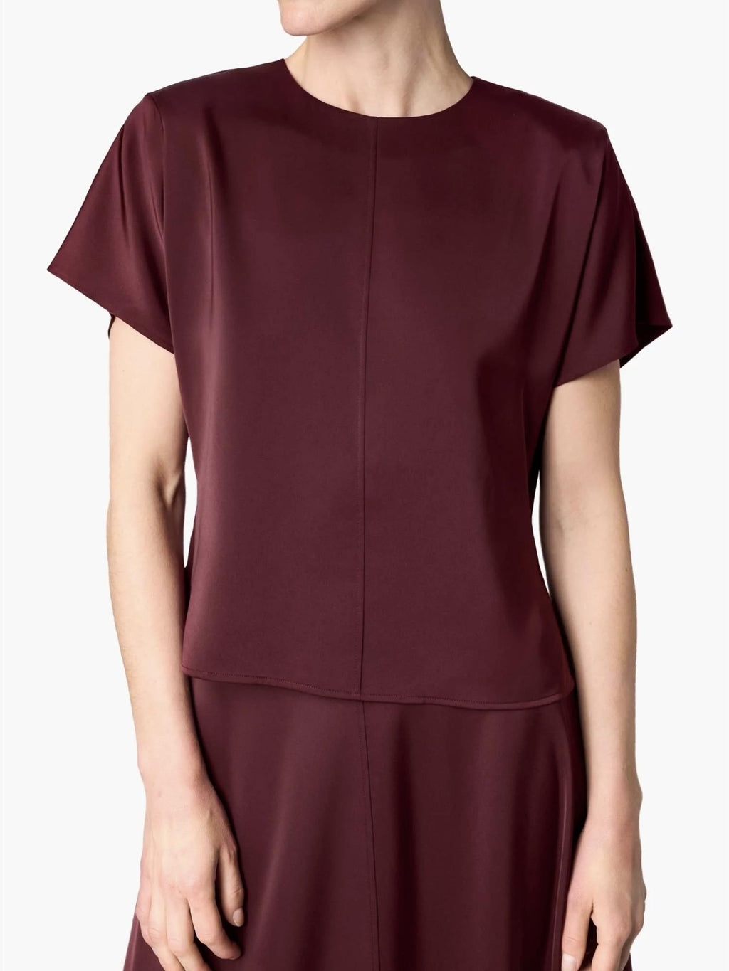 Marville Road The Mia satin top, burgundy